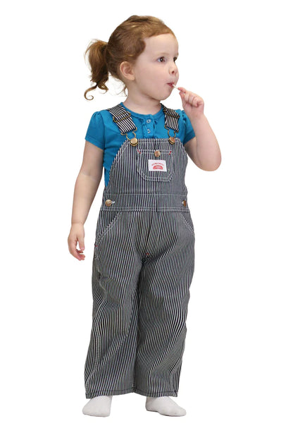 Round House #61 Kid's Playwear Hickory Stripe Bib Overalls