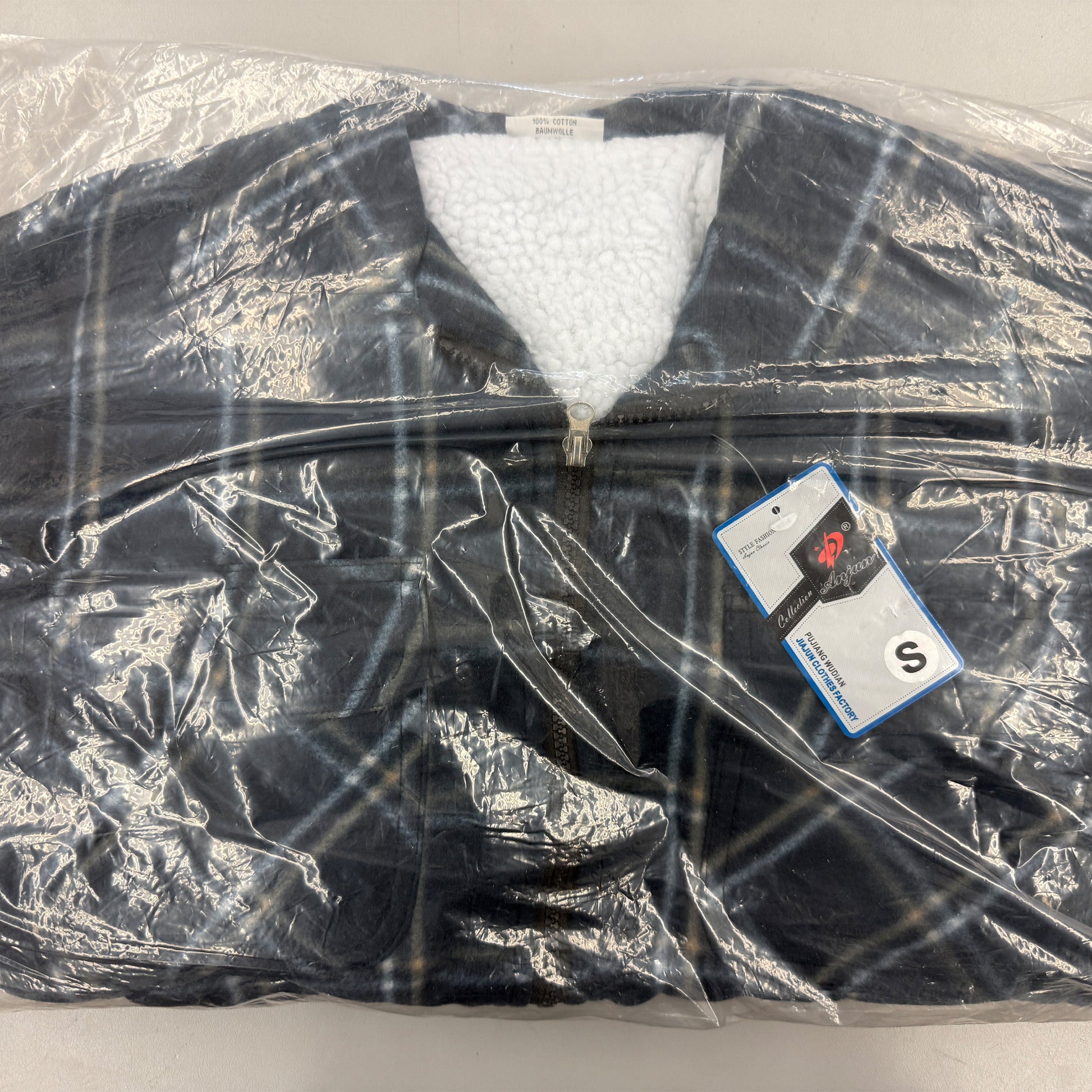 Basics Zip Up Flannel Fleece Jacket, Clearance - Basics Clothing Store