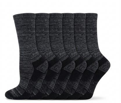 Dickies Women's 6 Packs Dri-Tech Moisture Control Free Run Crew Socks, Sizes 6-9 ( 61004 ) - Basics Clothing Store