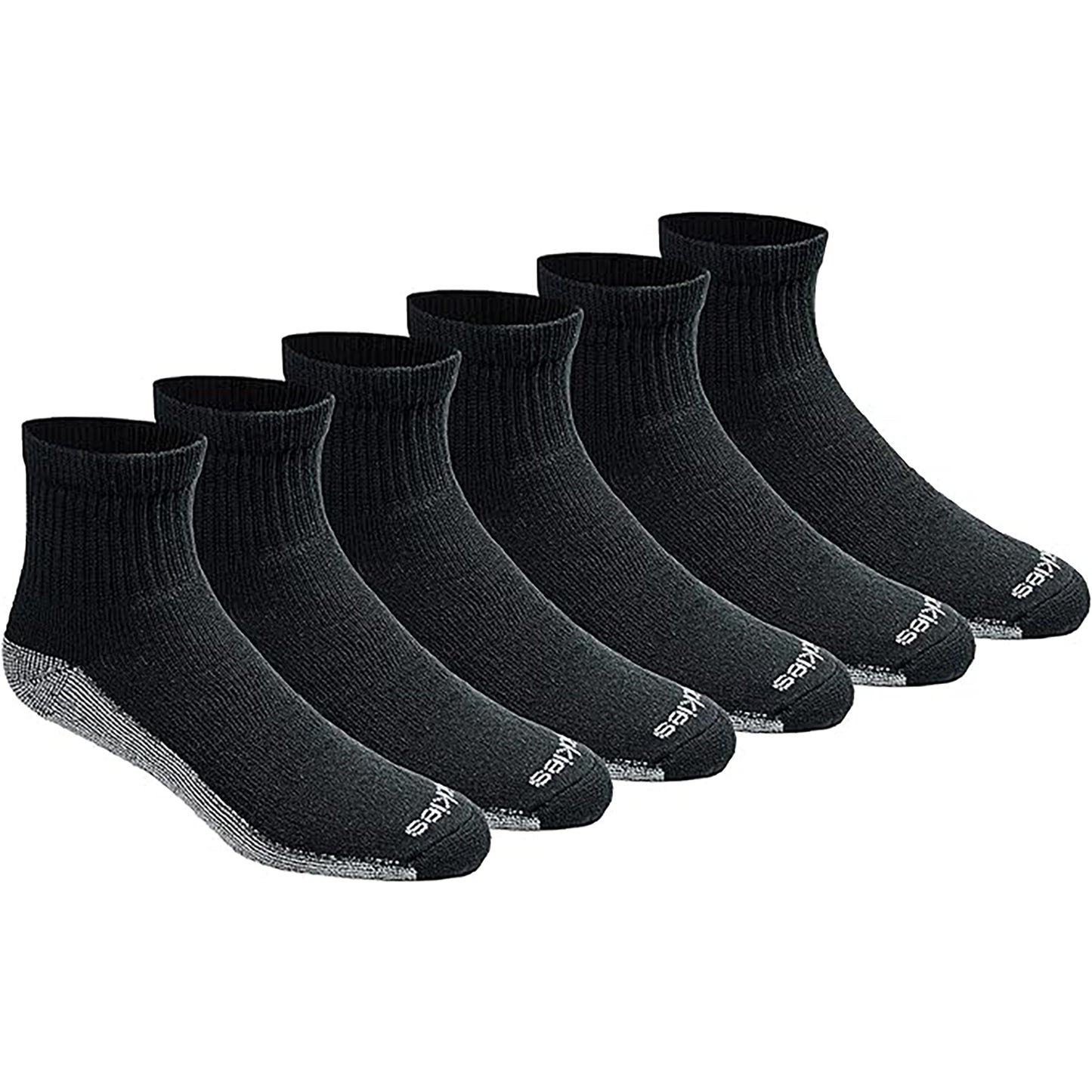 Dickies Men's 6 Packs Dri-Tech Quarter Socks, Sizes 6-12