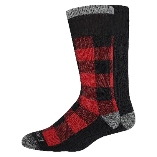 Dickies Men's 2 Packs Wool Blend Flannel Plaid Crew Socks, Sizes 6-12