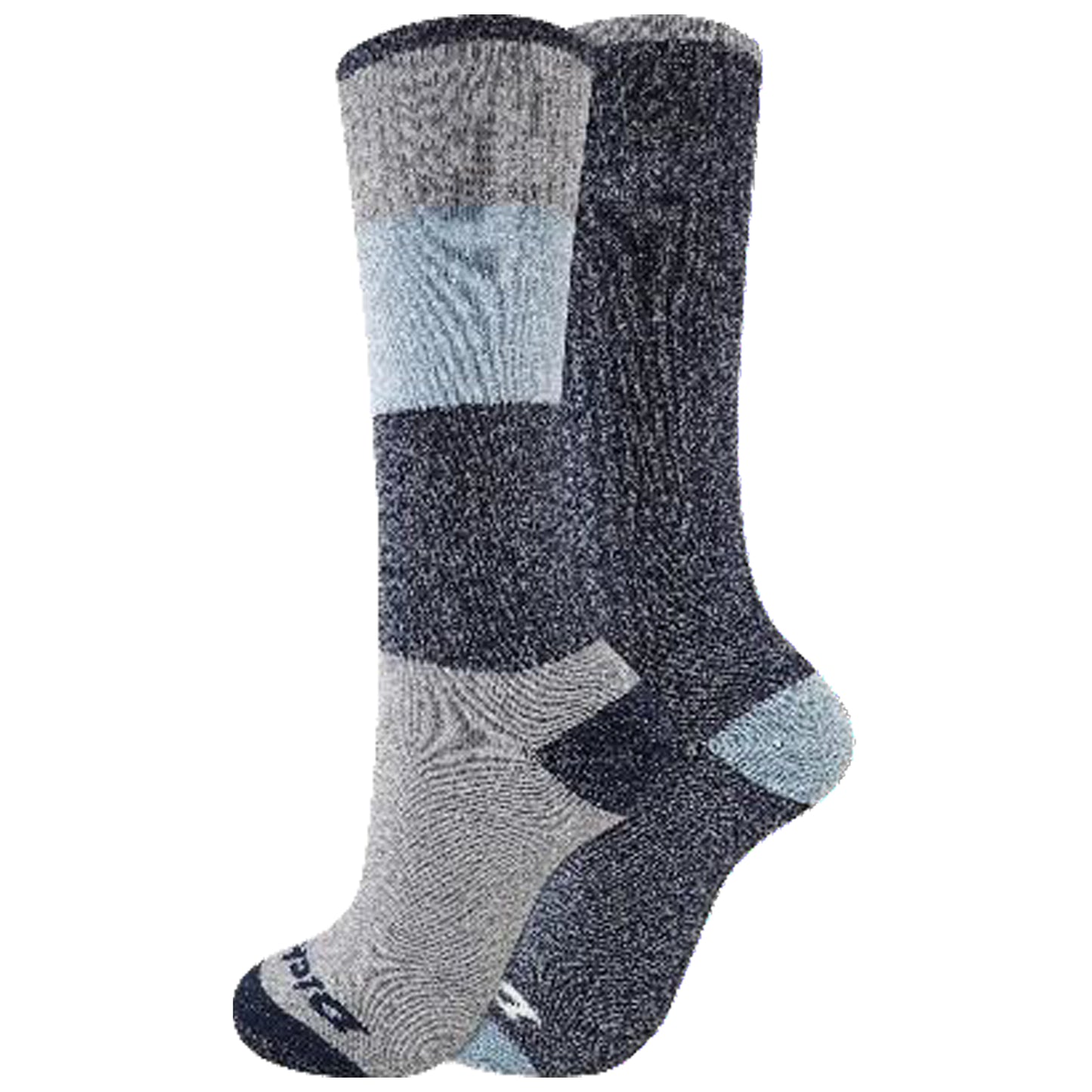 Dickies Women's 2 Packs Charcoal Fiber Color Block Thermal Crew Socks, Sizes 6-9