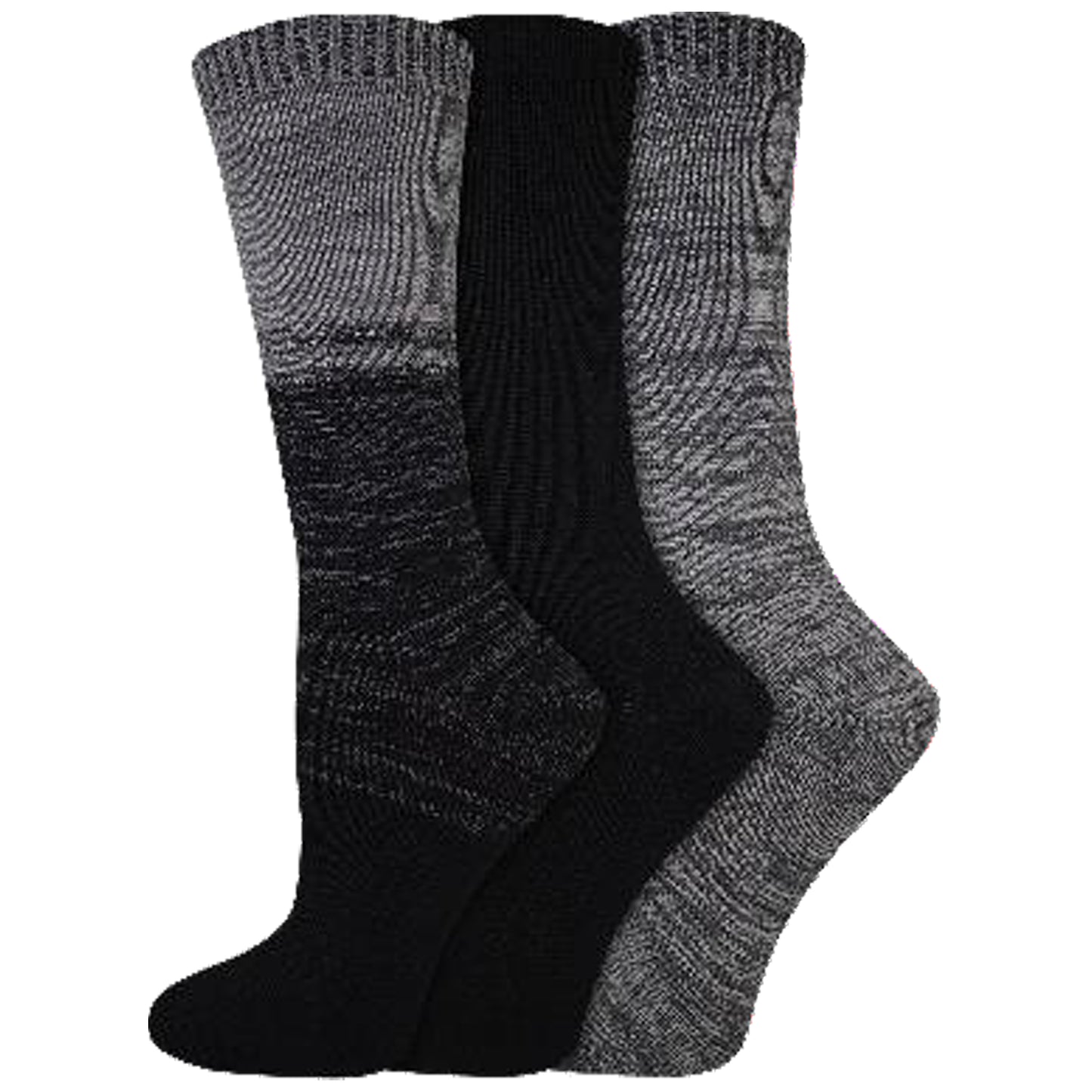 Dickies Women's 3 Packs Soft Marl Color Block Random Feed Crew Socks, Sizes 6-9