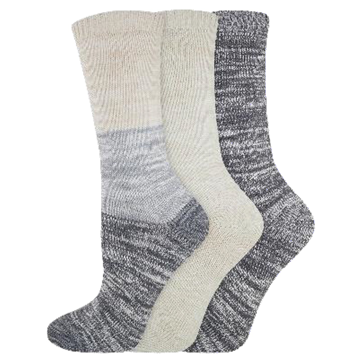 Dickies Women's 3 Packs Soft Marl Color Block Random Feed Crew Socks, Sizes 6-9