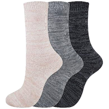 Dickies Women's 3 Packs Soft Marl Random Feed Crew Socks, Sizes 6-9