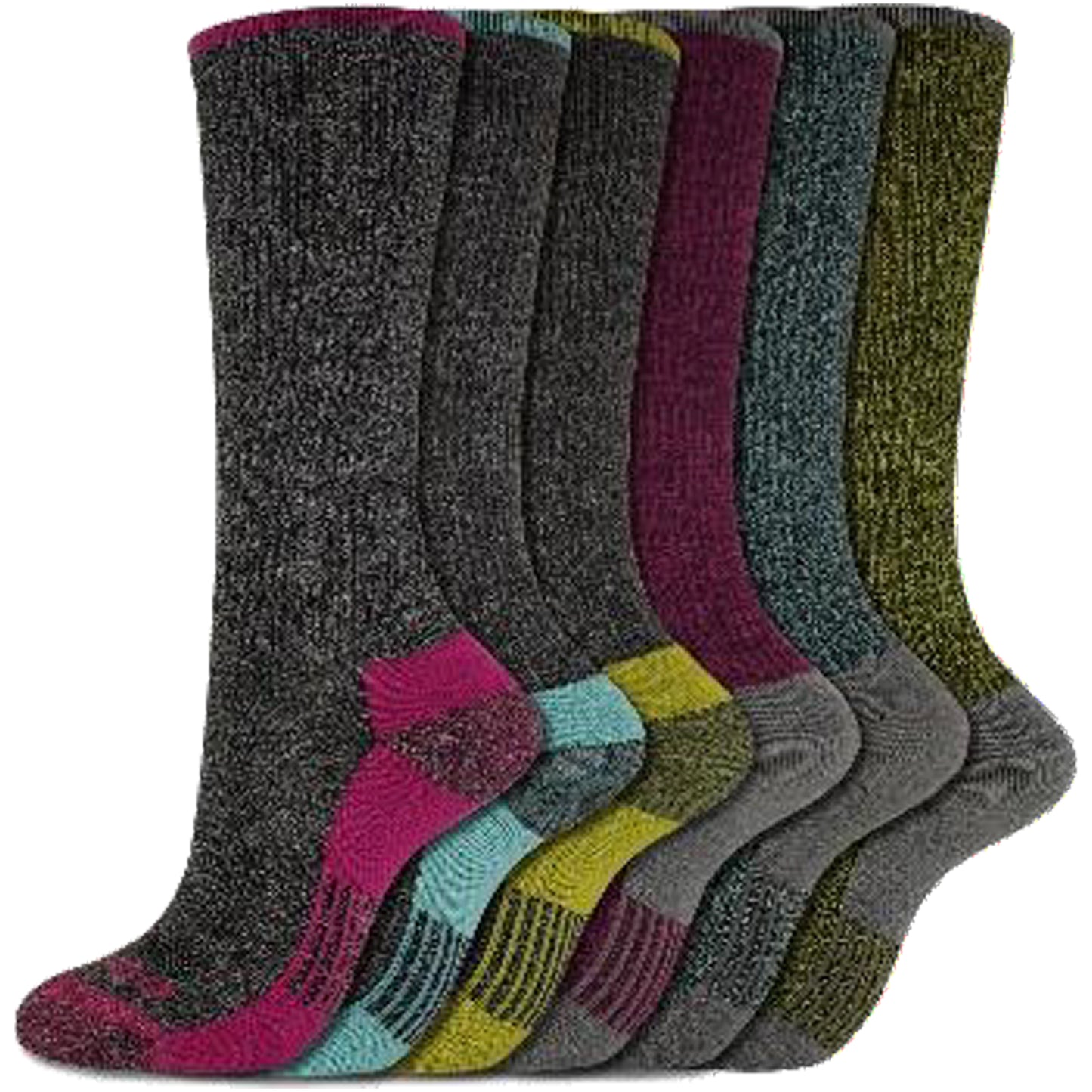 Dickies Women's 6 Packs Dri-Tech Moisture Control Free Run Boot Length Socks, Sizes 6-9