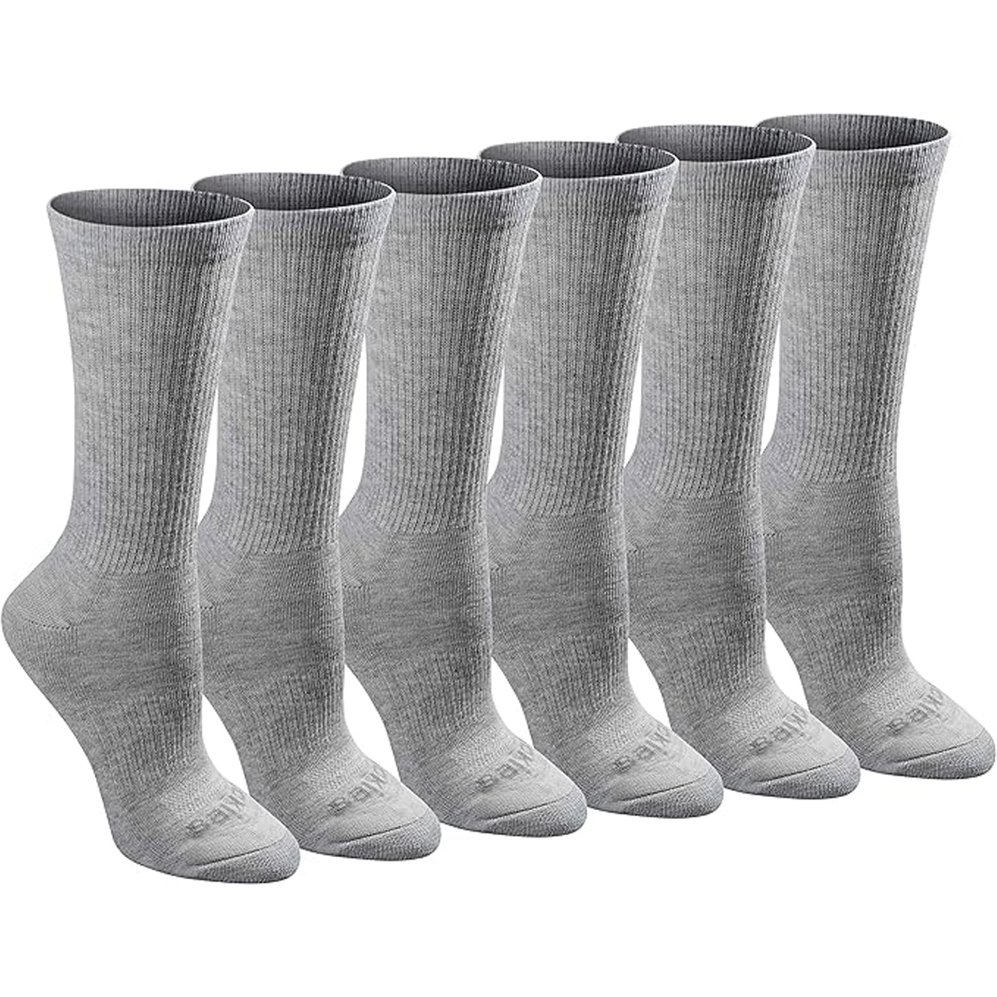 Dickies Women's 6 Packs Dri-Tech Moisture Control Crew Socks, Sizes 6-9