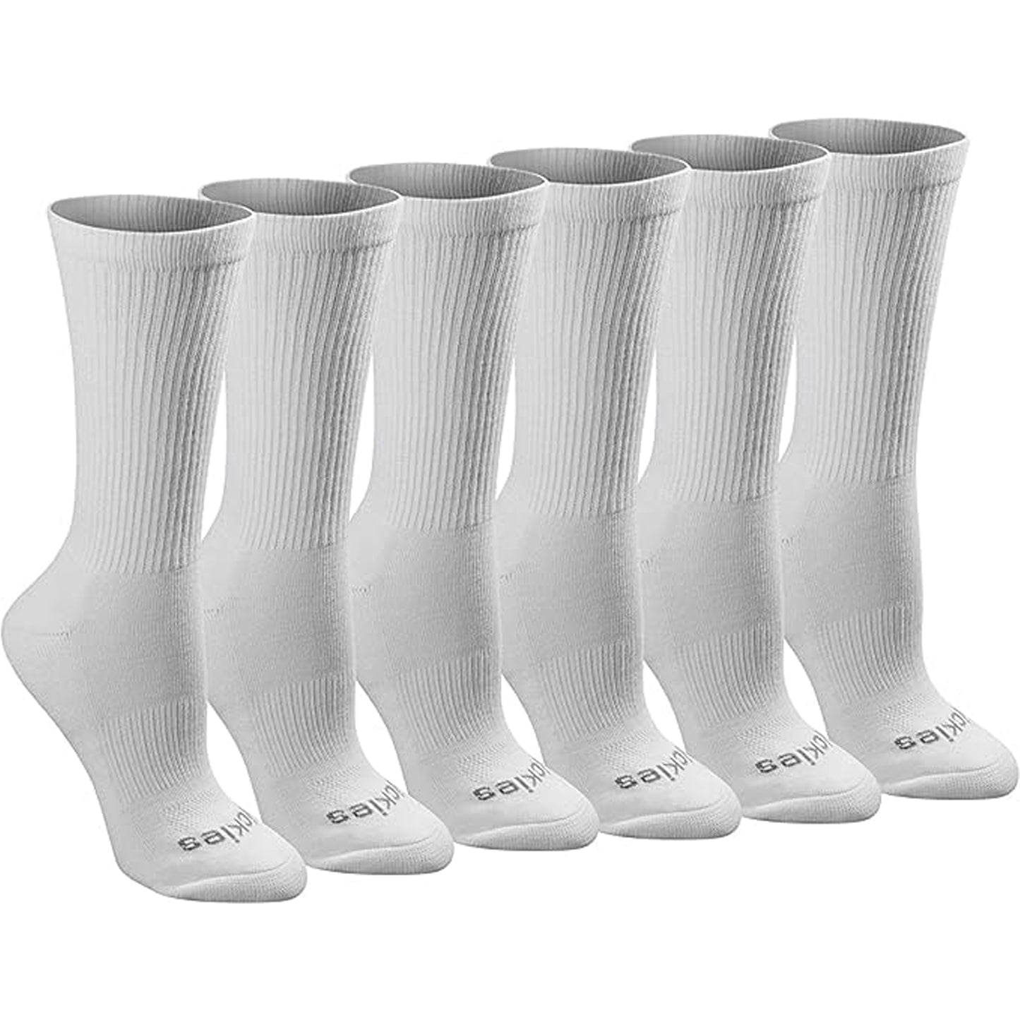 Dickies Women's 6 Packs Dri-Tech Moisture Control Crew Socks, Sizes 6-9