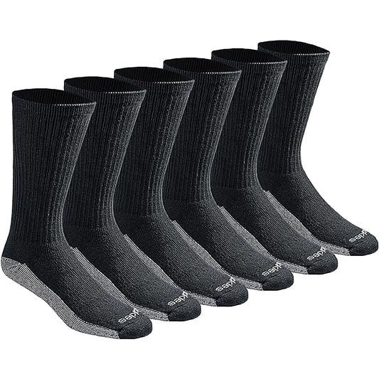 Dickies Men's 6 Packs Dri-Tech Crew Socks, Sizes 5-9