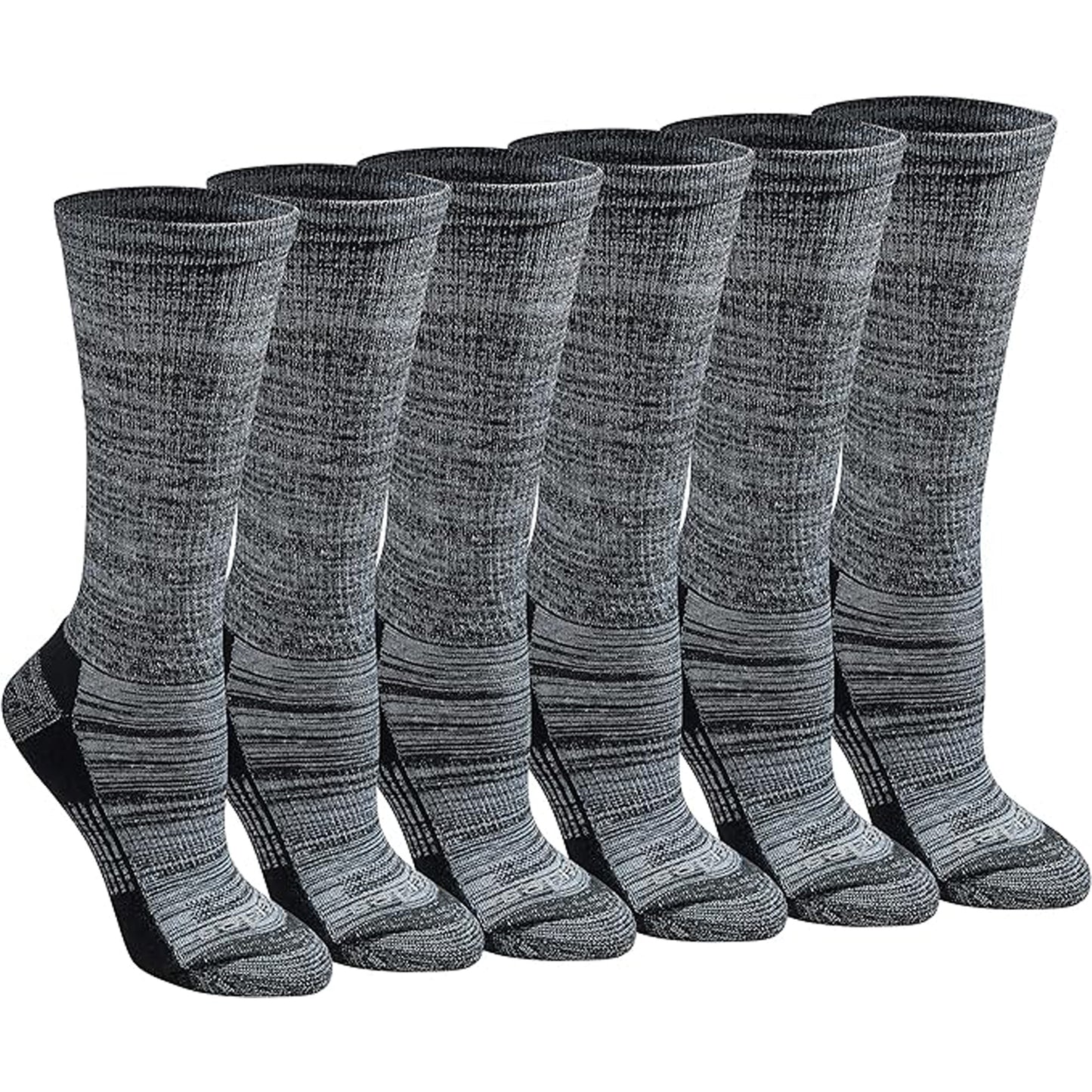 Dickies Women's 6 Packs Dri-Tech Moisture Control Free Run Crew Socks, Sizes 6-9