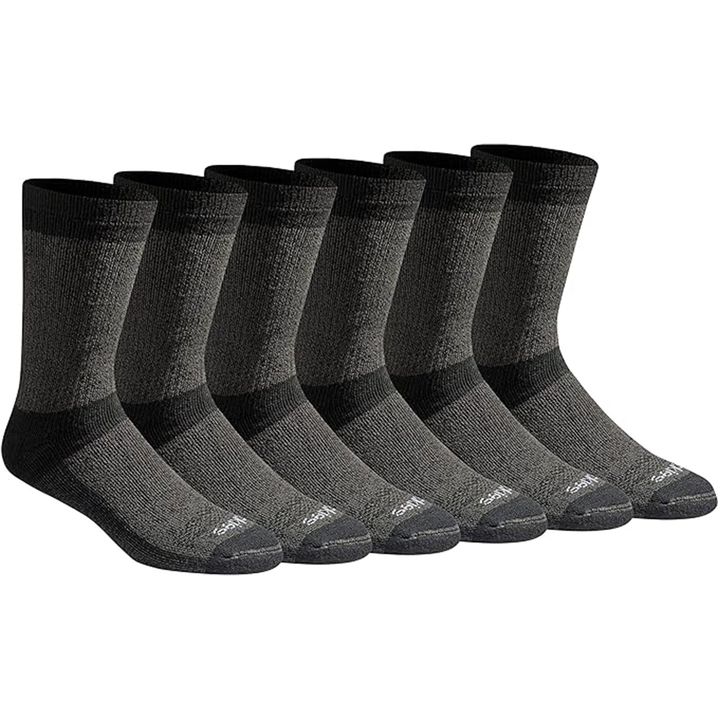 Dickies Men's 6 Packs Dri-Tech Max Cushion Crew Socks, Sizes 6-12