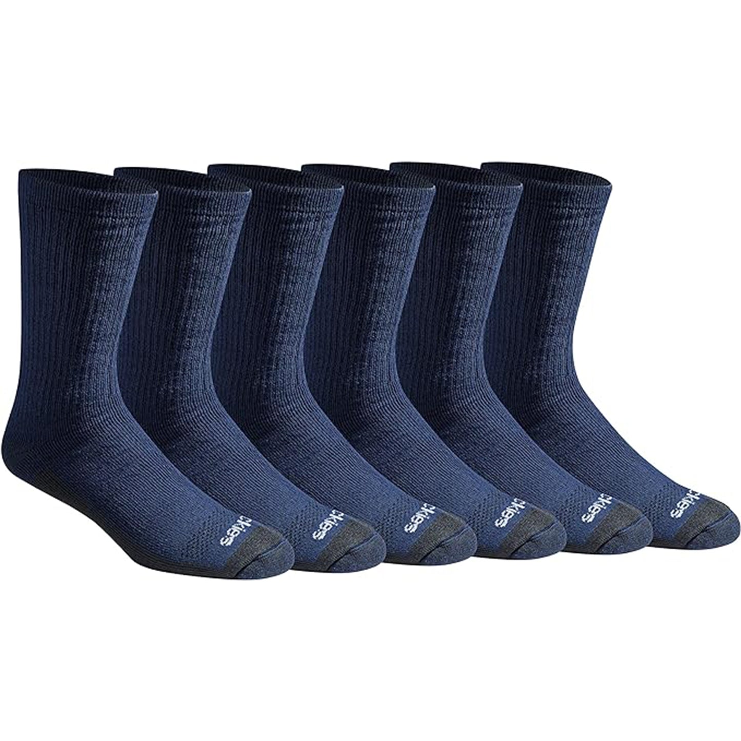 Dickies Men's 6 Packs Dri-Tech Max Cushion Crew Socks, Sizes 6-12