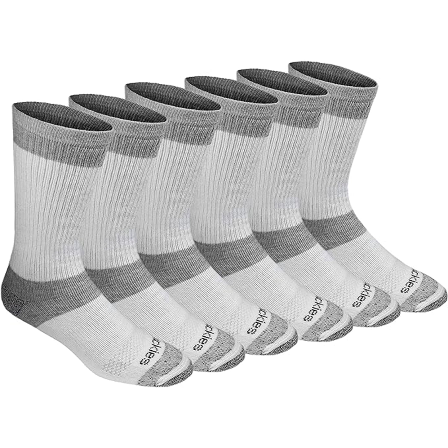 Dickies Men's 6 Packs Dri-Tech Max Cushion Crew Socks, Sizes 6-12