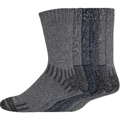 Dickies Men's 6 Packs The Trekker Crew Accent Heel/Toe Asst Socks, Sizes 6-12