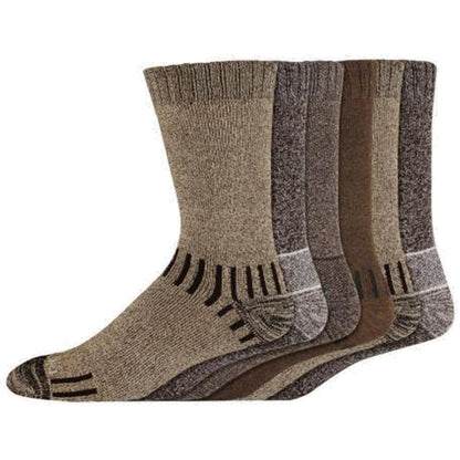 Dickies Men's 6 Packs The Trekker Crew Accent Heel/Toe Asst Socks, Sizes 6-12