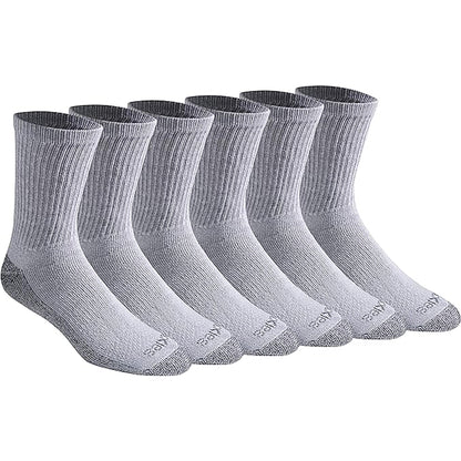 Dickies Men's 6 Packs Dri-Tech Mid Crew Socks, Sizes 6-12