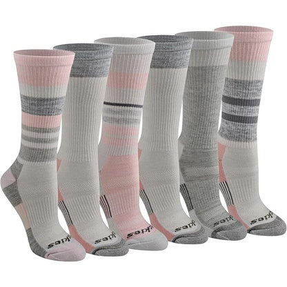 Dickies Women's 6 Packs Dri-Tech Moisture Crew Socks, Sizes 6-9