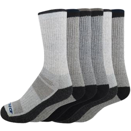 Dickies Men's 6 Packs Navigator Mid-Crew with REPREVE Socks, Sizes 6-12