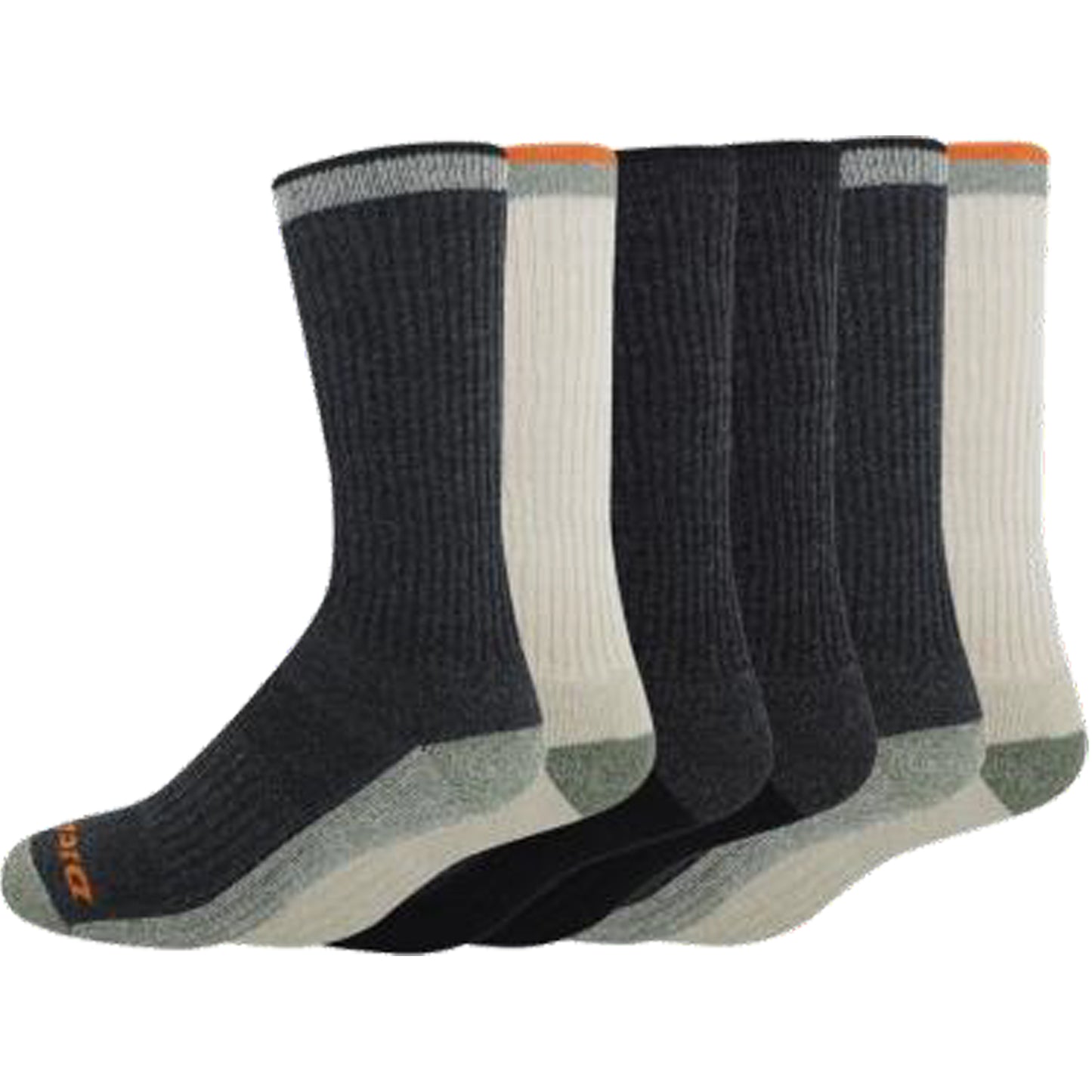 Dickies Men's 6 Packs Navigator Crew with REPREVE Socks, Sizes 6-12