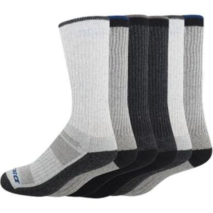 Dickies Men's 6 Packs Navigator Crew with REPREVE Socks, Sizes 6-12