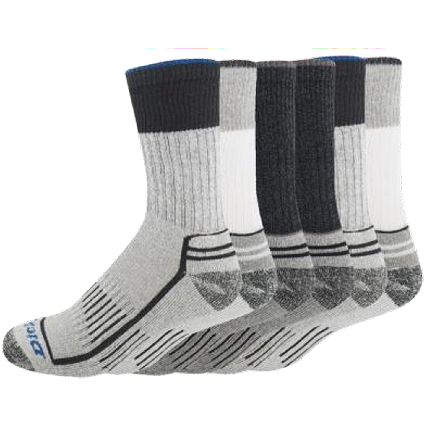 Dickies Men's 3 Packs Navigator Mid-Crew with REPREVE Socks, Sizes 6-12