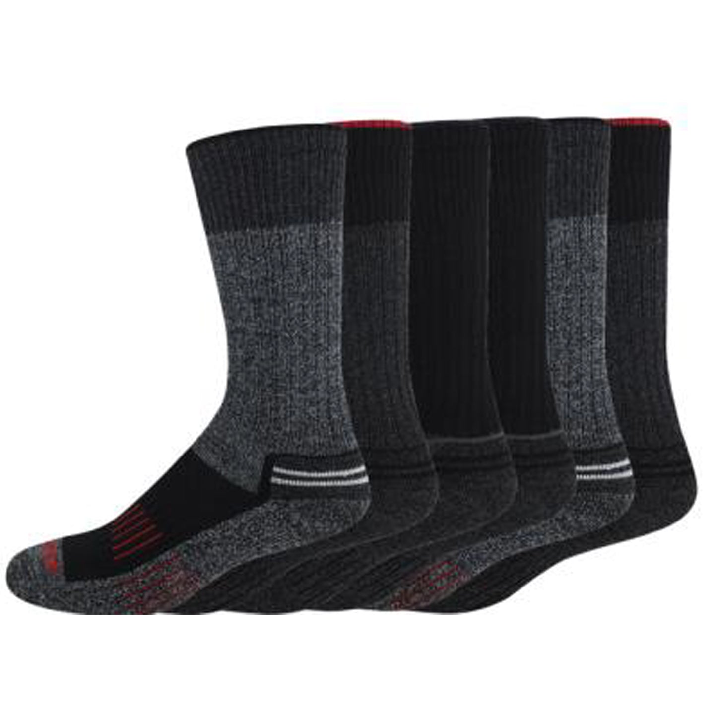 Dickies Men's 6 Packs Navigator Crew with REPREVE Socks, Sizes 6-12