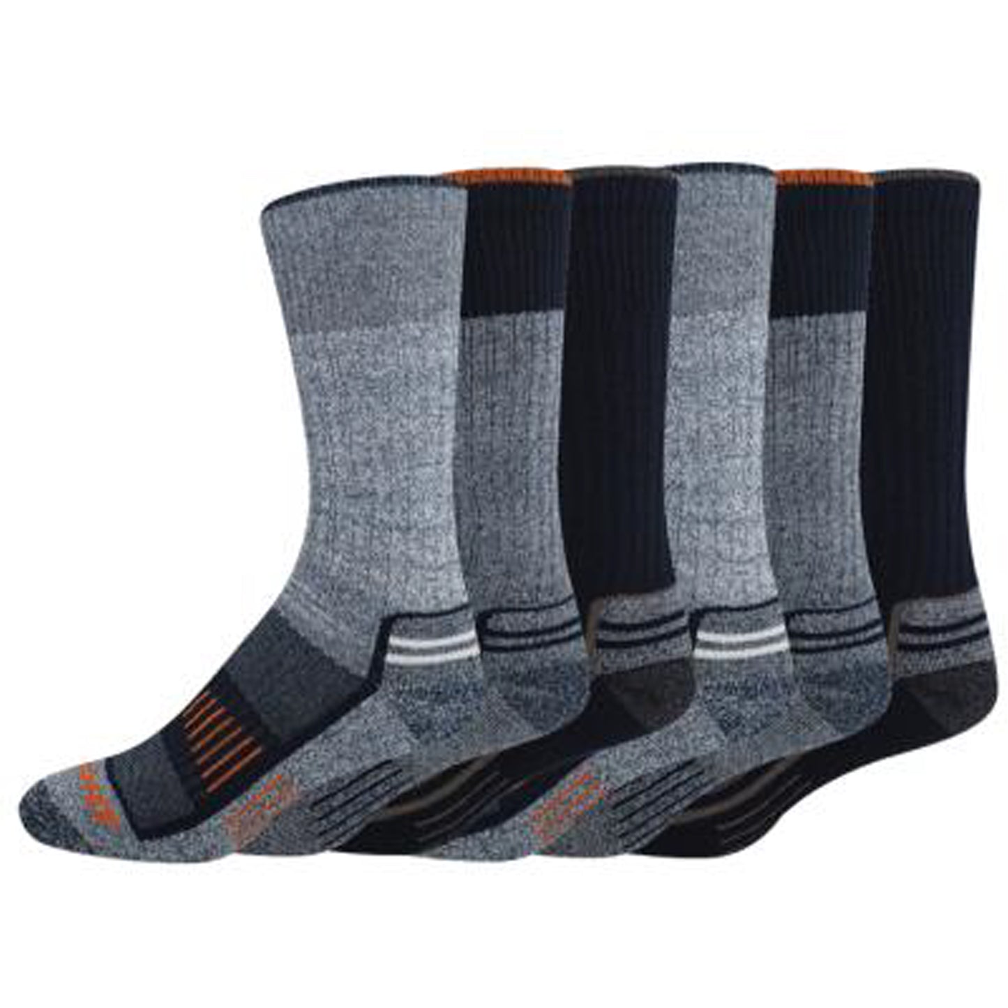 Dickies Men's 6 Packs Navigator Crew with REPREVE Socks, Sizes 6-12