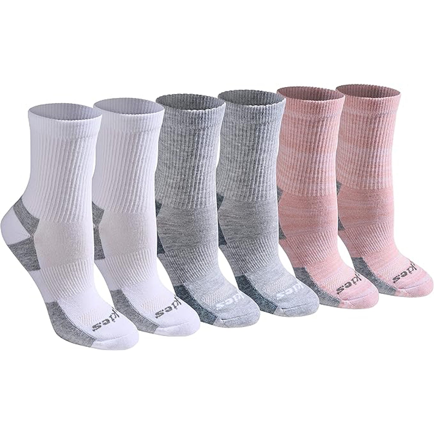 Dickies Women's 6 Packs Dri-Tech Mid Crew Socks, Sizes 6-9