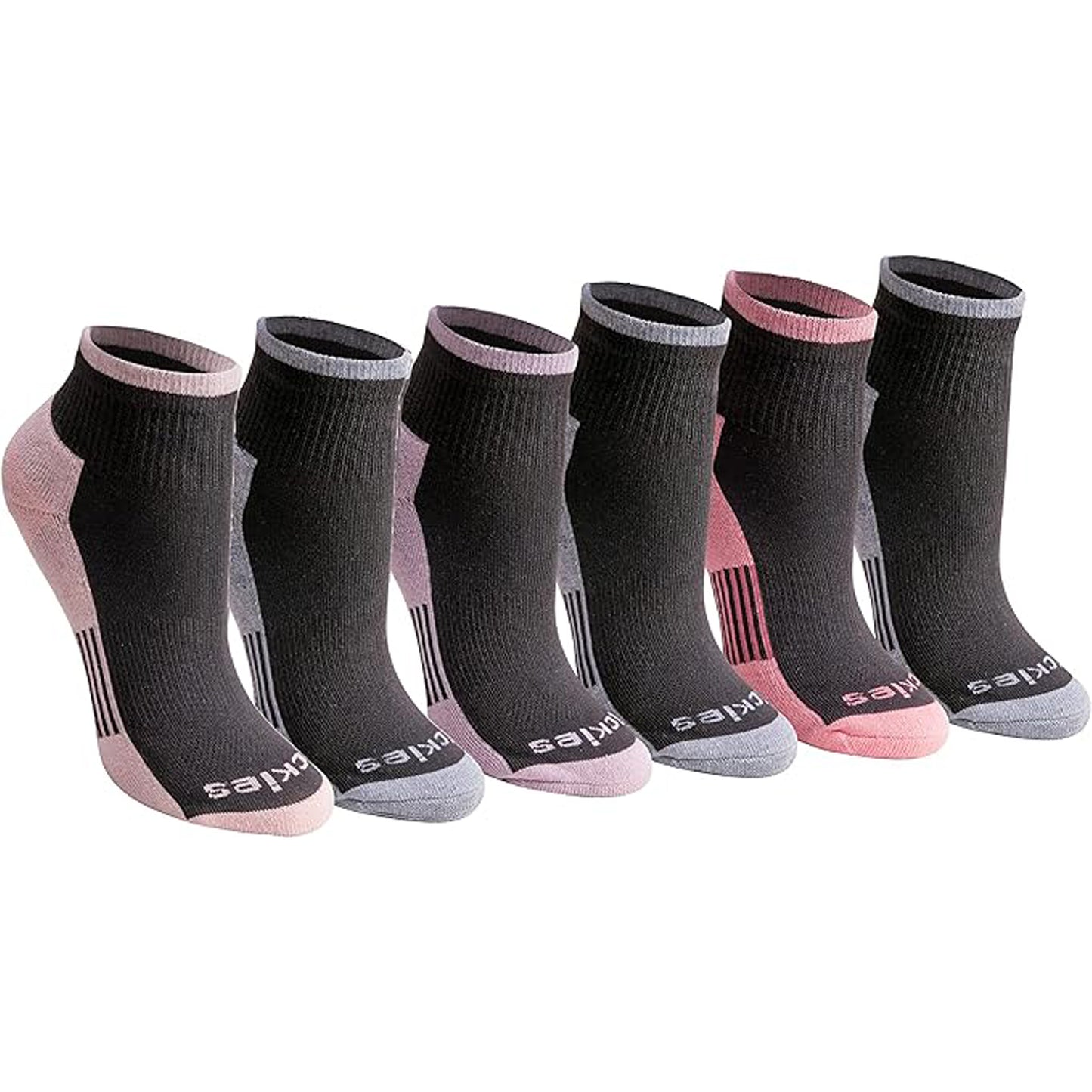 Dickies Women's 6 Packs Dri-Tech Moisture Control Quarter Socks, Sizes 6-9