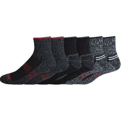 Dickies Men's 6 Packs Navigator Quarter with REPREVE Socks, Sizes 6-12