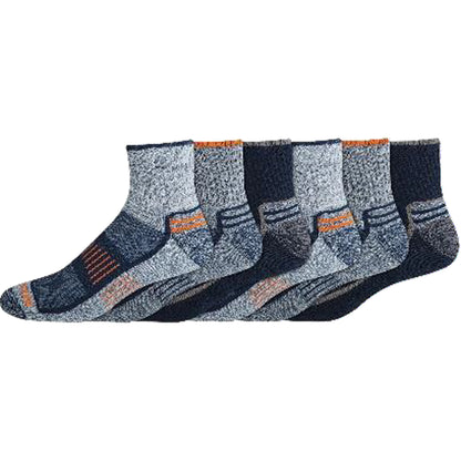 Dickies Men's 6 Packs Navigator Quarter with REPREVE Socks, Sizes 6-12