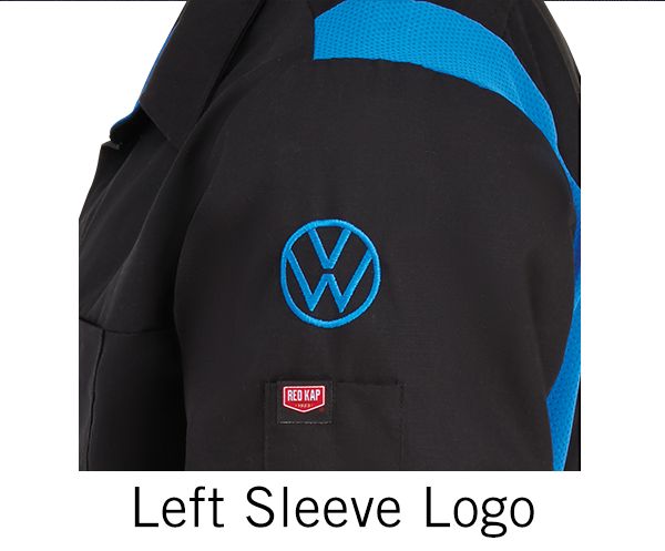 Volkswagen® Short Sleeve OilBLock Tech Shirt - Black / Royal Blue