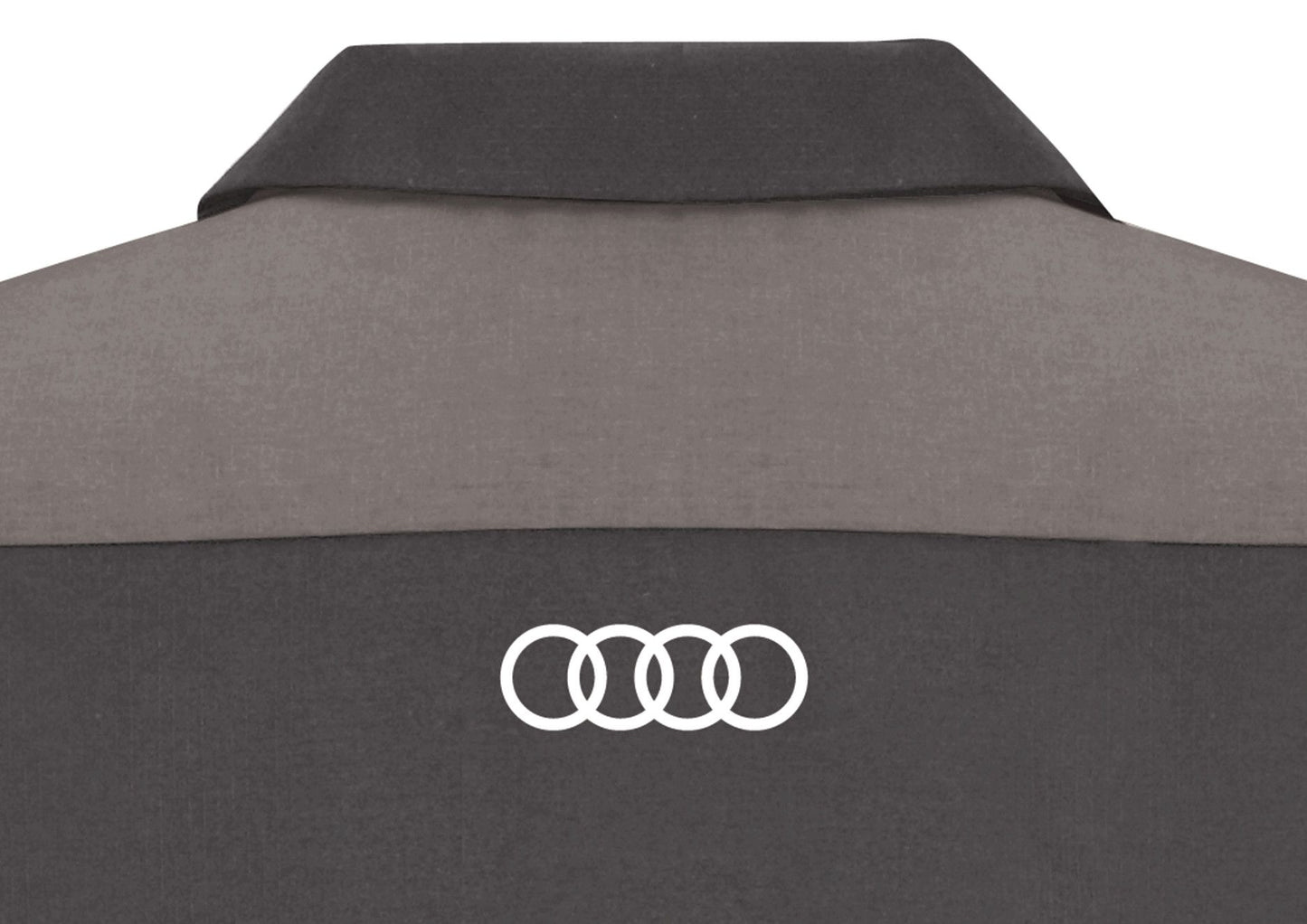 Audi® Short Sleeve Alternative Technician Shirt-Charcoal / Light Grey