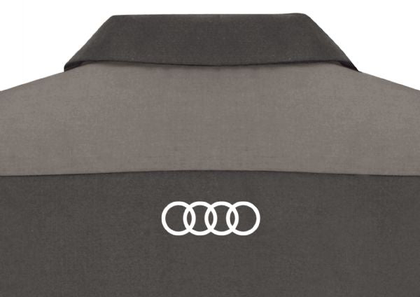 Audi® Long Sleeve Alternative Technician Shirt - Charcoal / Light Grey