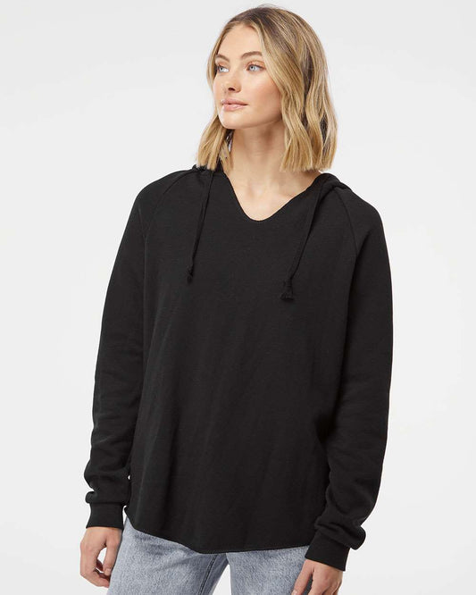 Independent Trading Co. Women’s Lightweight California Wave Wash Hooded Sweatshirt