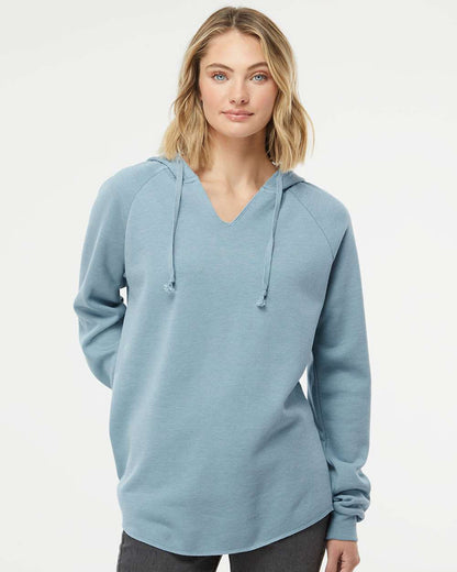 Independent Trading Co. Women’s Lightweight California Wave Wash Hooded Sweatshirt