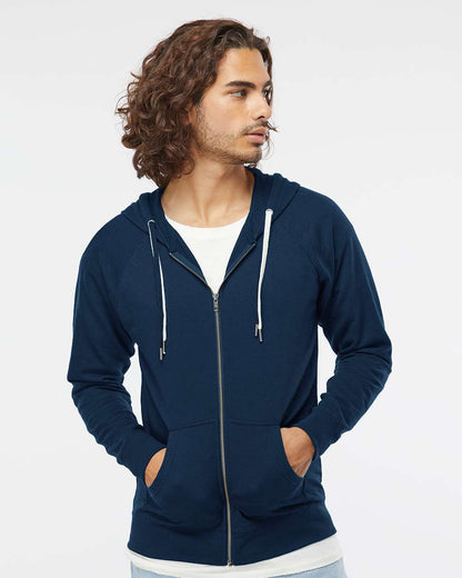 Independent Trading Co. Icon Lightweight Loopback Terry Full-Zip Hooded Sweatshirt