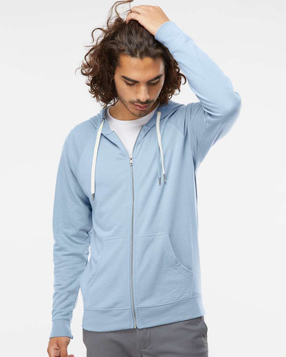 Independent Trading Co. Icon Lightweight Loopback Terry Full-Zip Hooded Sweatshirt