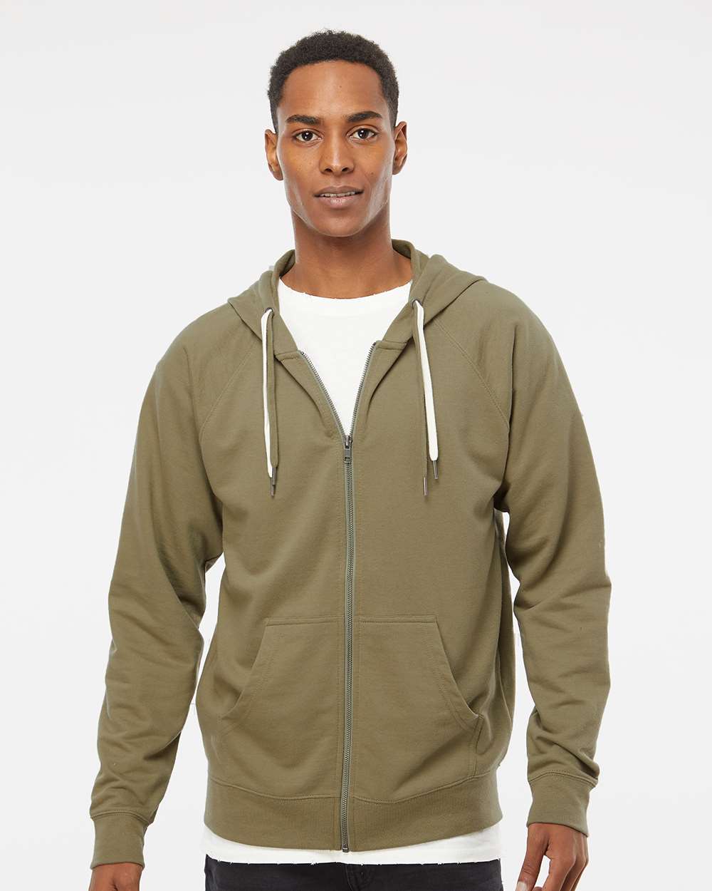 Independent Trading Co. Icon Lightweight Loopback Terry Full-Zip Hooded Sweatshirt