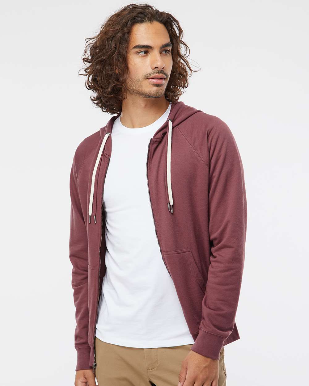 Independent Trading Co. Icon Lightweight Loopback Terry Full-Zip Hooded Sweatshirt
