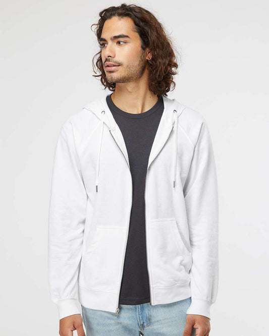 Independent Trading Co. Icon Lightweight Loopback Terry Full-Zip Hooded Sweatshirt