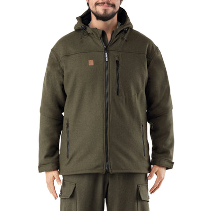 Big Bill Hooded Merino Wool Jacket -JKTMER -Greenn