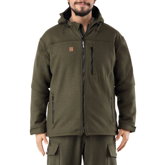 Big Bill Hooded Merino Wool Jacket -JKTMER -Greenn