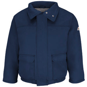 Bulwark® Men's Heavyweight FR Insulated Bomber Jacket - JLR8 - Color : Grey - Navy