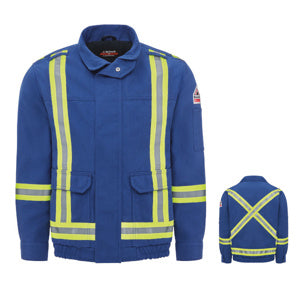 Bulwark® Men's Light Nomex FR Lined Bomber w/Reflective Trim - Royal Blue -JLJCRB