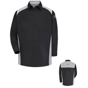 Men's Technician Motorsports Long Sleeve Shirt - Black / Grey -  KB18BG
