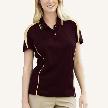 Pro Celebrity Ladies Maverick Vegas Gold Polo Shirt