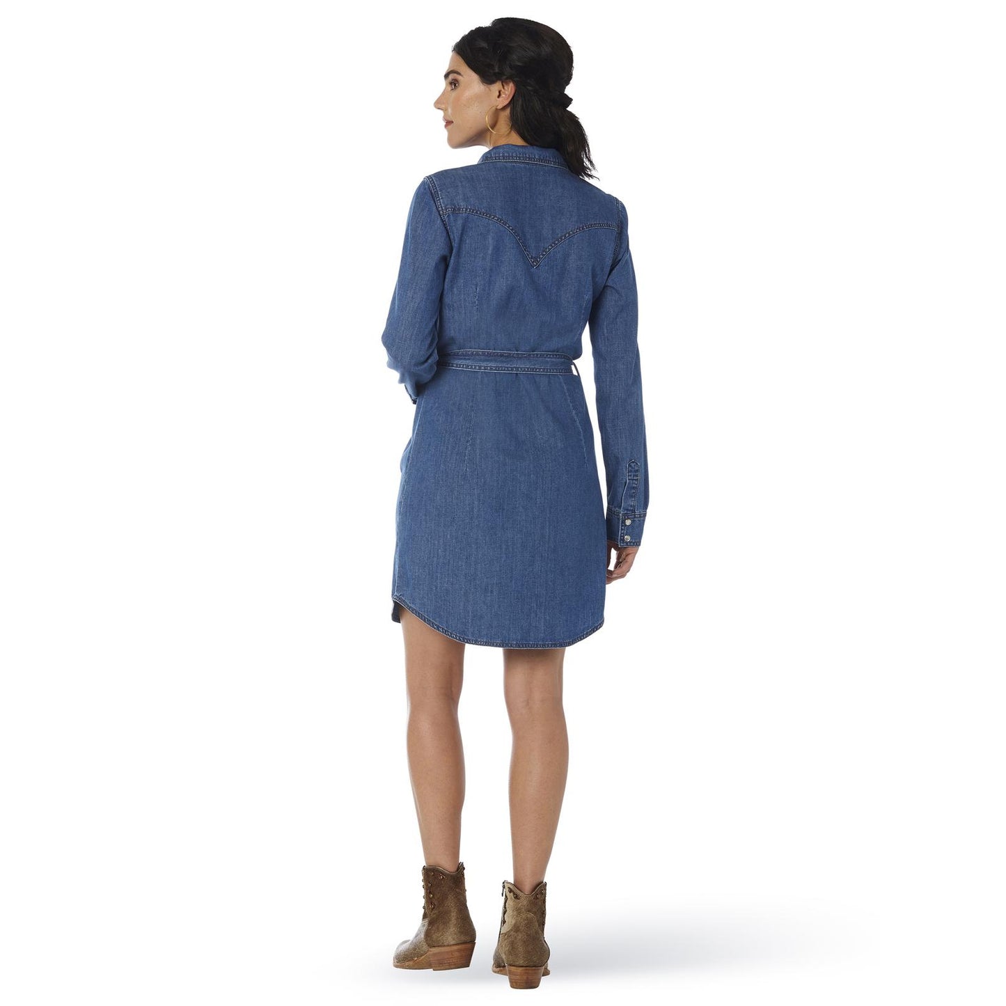 Wrangler® Women's Long Sleeve Western Snap Denim Dress