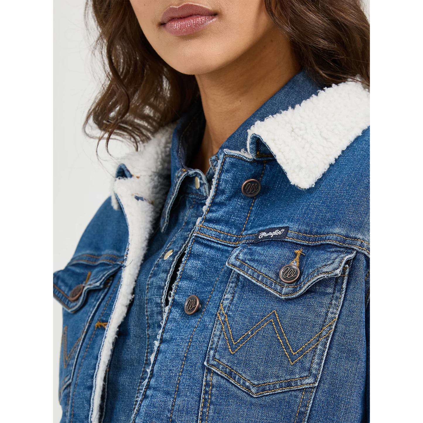 Wrangler Women's Retro® Sherpa Lined Western Denim Jacket