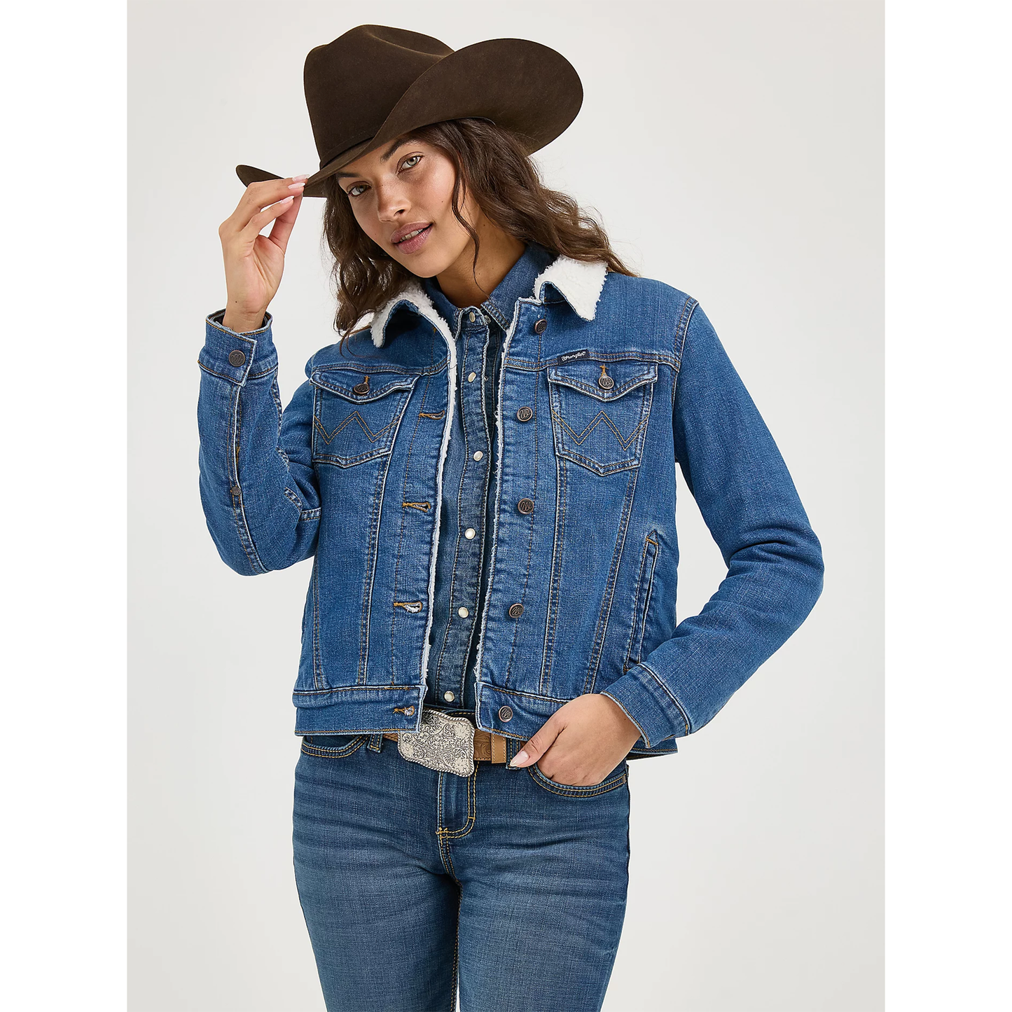 Wrangler Women's Retro® Sherpa Lined Western Denim Jacket